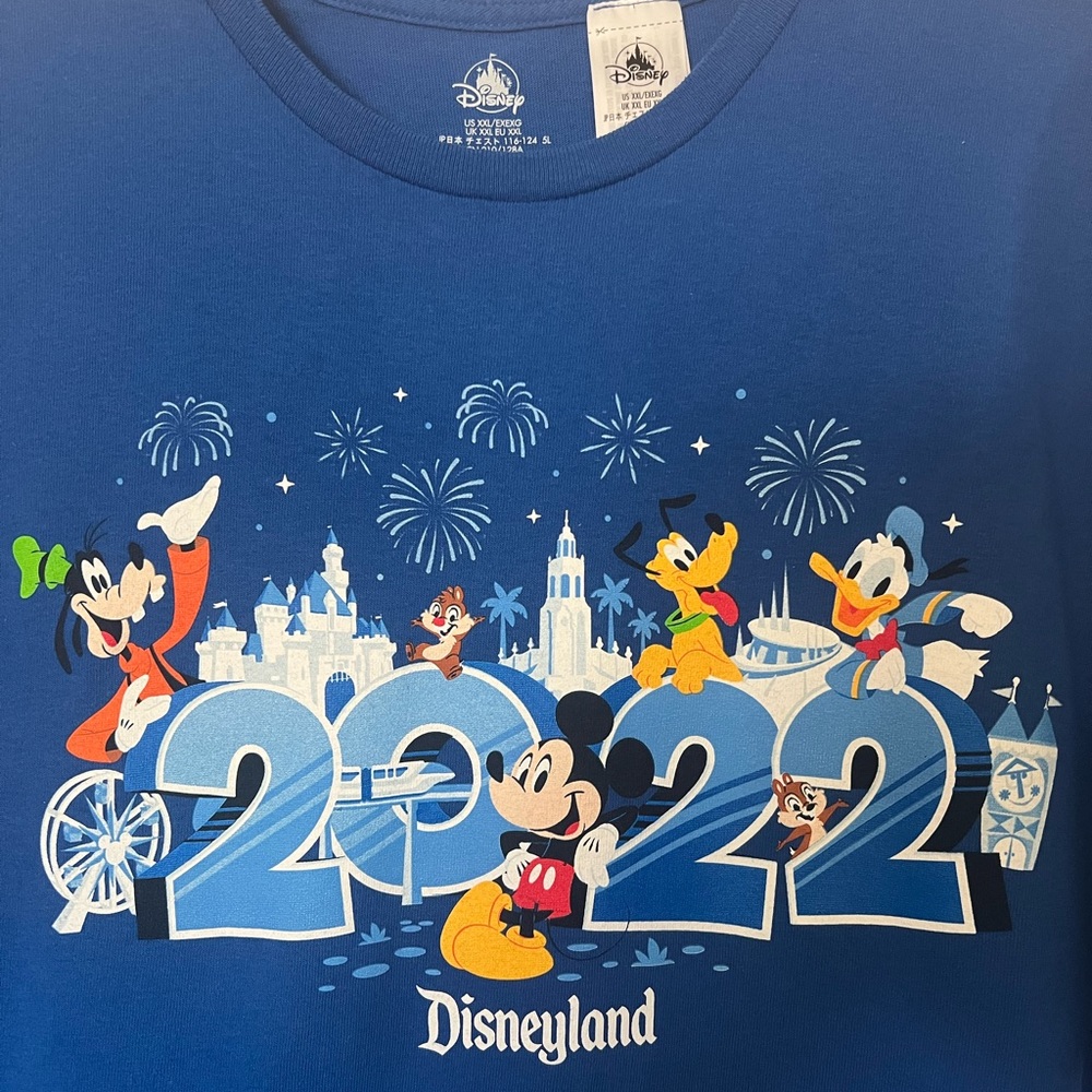 Disneyland 2022 Blue T-shirt XXL • EUC